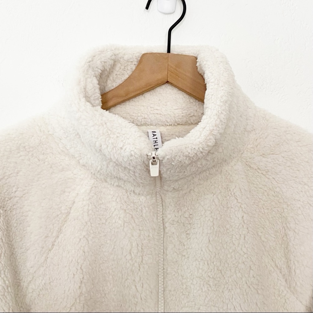 NWT Athleta Tugga Sherpa Jacket Natural Multi XL - Picture 6 of 14